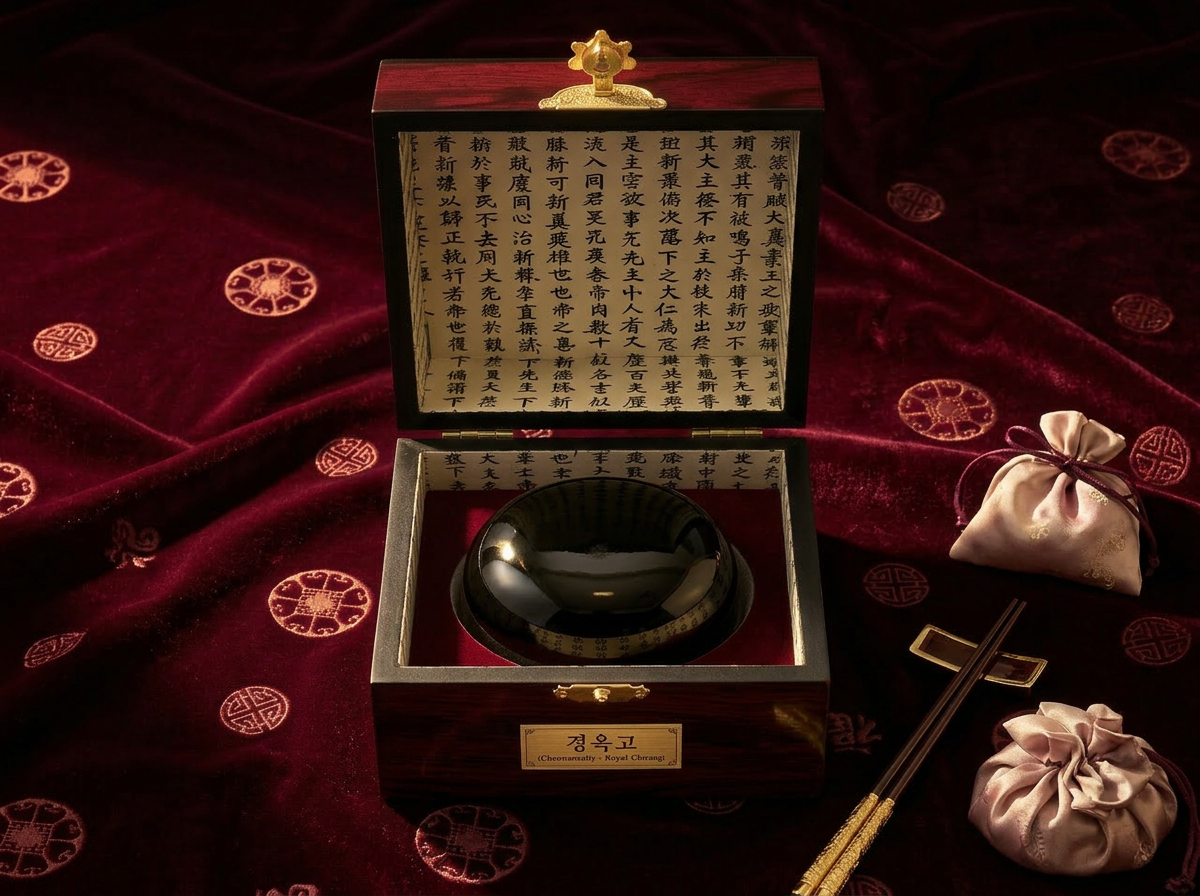 탑뷰로 본 경옥고 — 흑칠 옹기와 패키지 디테일